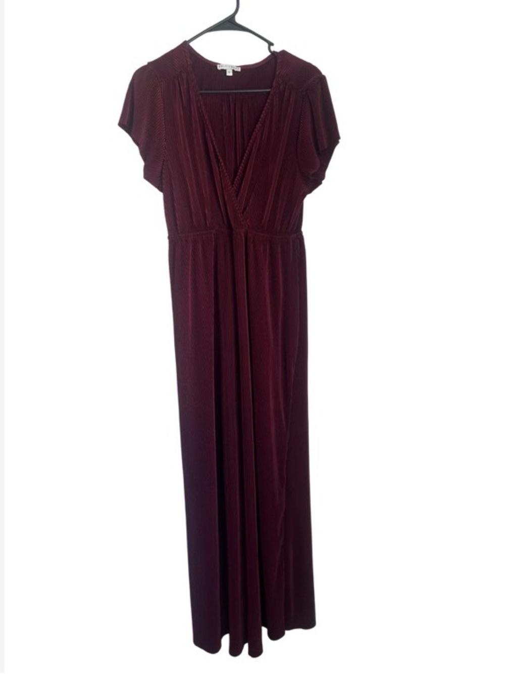 Baltic Born Athena Burgundy Pleated Maxi Dress Short …